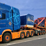 MERCEDES Actros GigaSpace 8x4 avec remorque porte-eoliennes 4 essieux