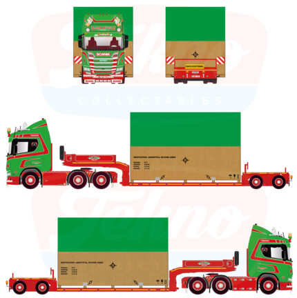SCANIA R Next Gen 6x2 avec remorque porte-engins 2 essieux et charge – Image 6