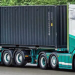 DAF XF SH 6x2 avec remorque porte-containers et 2 containers 20 pieds
