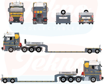 MAN TGX GX 8x4 avec remorque porte-engins 2 essieux – Image 4
