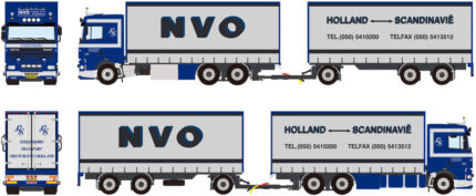 DAF 95XF 6x2 combiné porteur et remorque bachée – Image 3