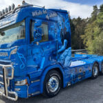 SCANIA R Normal 8x4 porteur ampliroll avec container 15 m3