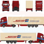 VOLVO FH5 Globetrotter XL 4x2 avec remorque bachée 3 essieux