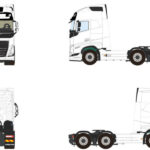 VOLVO FH5 Globetrotter XL 6x2 blanc