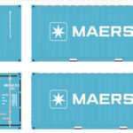 Container 20 pieds bleu