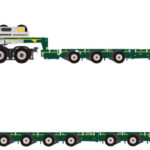 MERCEDES Actros Giga Space 8x4 avec remorque porte-engins 3+7 essieux