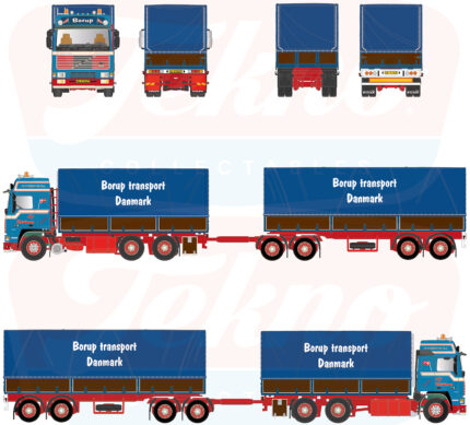 VOLVO F16 Globetrotter 6x2 combiné porteur et remorque bachée – Image 4