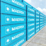 Container 40 pieds bleu