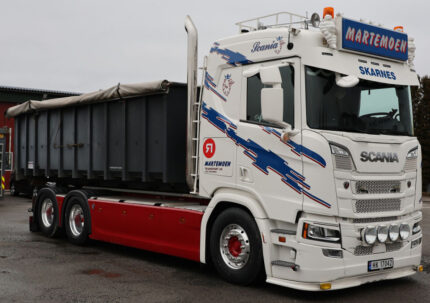 SCANIA R Normal 6x2 porteur ampliroll avec container 13m3 – Image 3