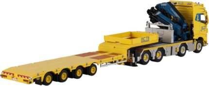 VOLVO FH5 Globetrotter XL 8x4 avec grue FASSI 1300 et remorque porte-engins 4 essieux – Image 3