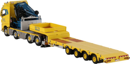 VOLVO FH5 Globetrotter XL 8x4 avec grue FASSI 1300 et remorque porte-engins 4 essieux – Image 4
