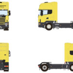 SCANIA Serie 4 Top 4x2 jaune