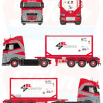 VOLVO FH Aero Globetrotter 4x2 avec remorque porte-containers et container citerne 20 pieds
