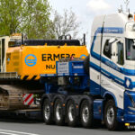 VOLVO FH5 Globetrotter 10x4 avec remorque porte-engins 3+5 essieux