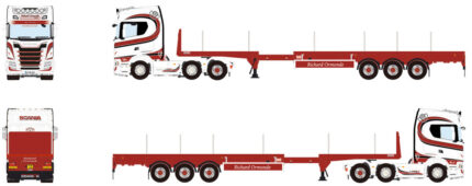 SCANIA S Highline 4x2 avec remorque plateau 3 essieux – Image 3