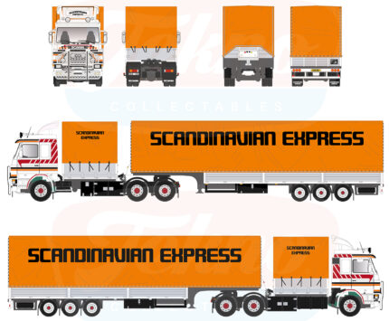 SCANIA Serie 3 6x2 avec remorque bachée 3 essieux – Image 3