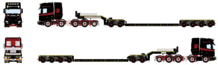 SCANIA R Highline 8x4 avec remorque porte-engins 2+4 essieux – Image 5