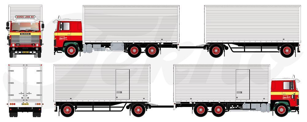 Tekno Camion Scania 141 V8 Avec Remorque Promotionel