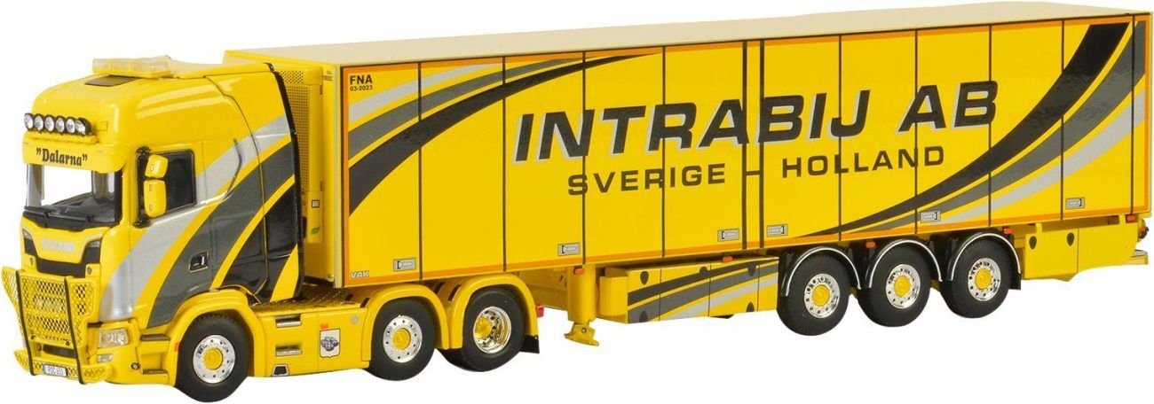 Camion Avec Remorque Frigorifique HERPA 1/87 Scania Zillner Stemp, Bleu
