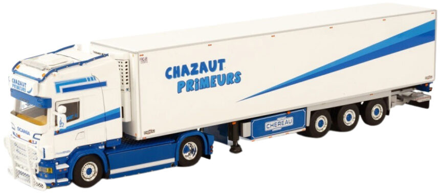Camion SCANIA R Topline + Remorque Europe Flyer Frigorifique – WSI 1/50 – Neuf